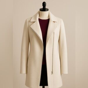 Elegant Cream Women's Coat
